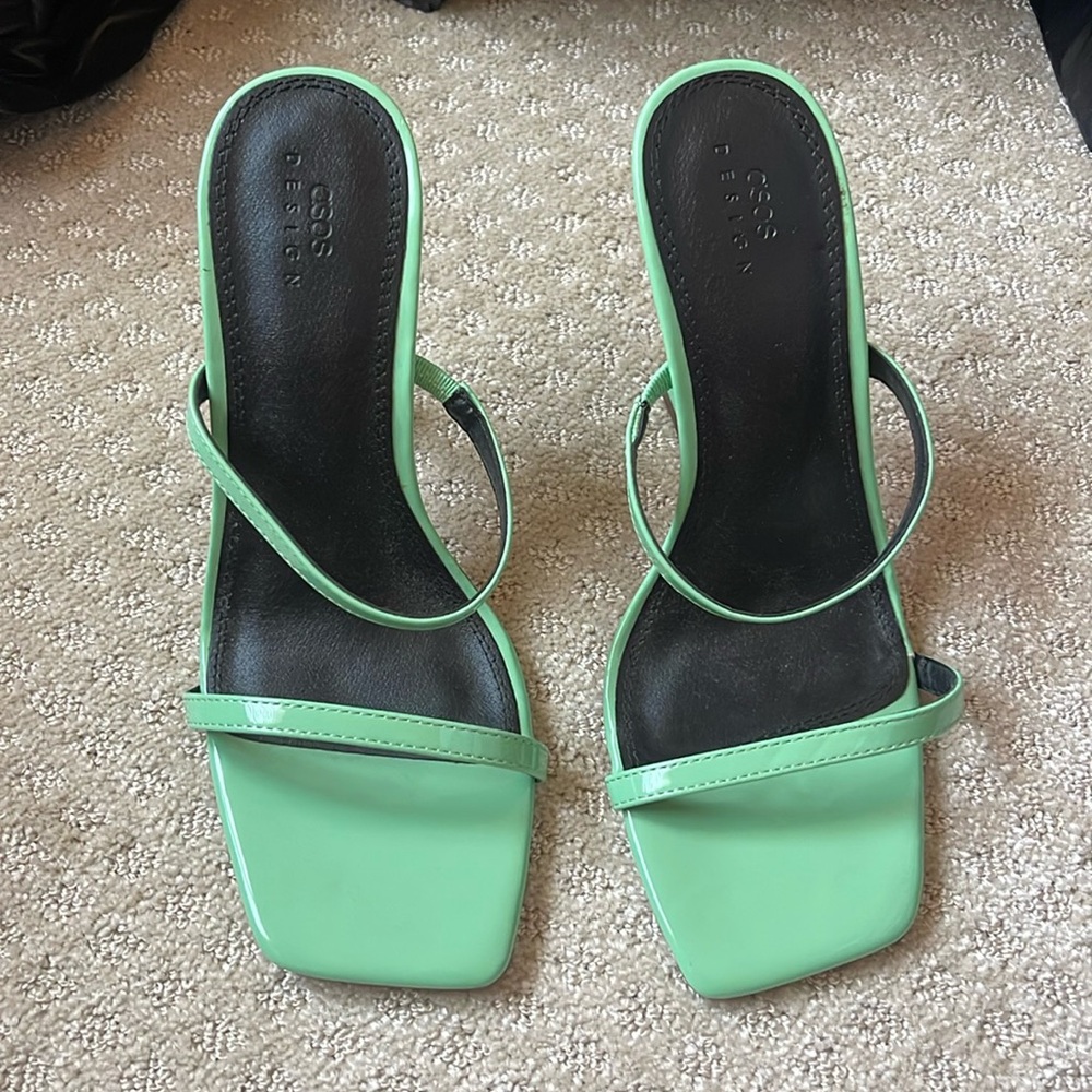 Asos green mules size 39